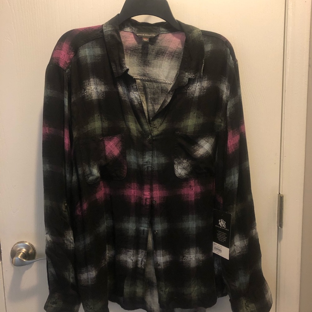 rock and republic button down long sleeve